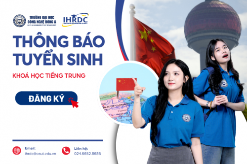 Thông báo khoá học tiếng Trung